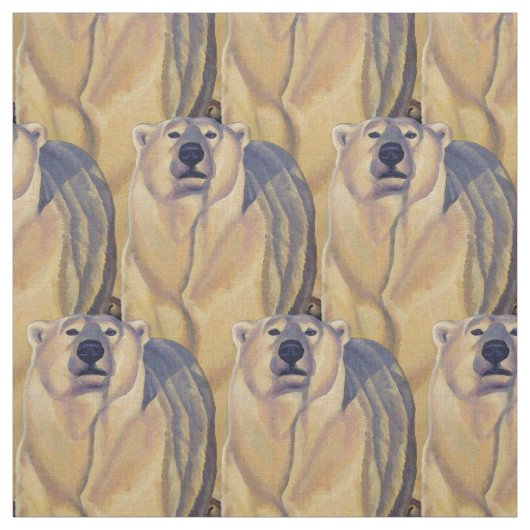 Bear Fabric Polar Bären Art Fabric Customizable Stoff (Muster)