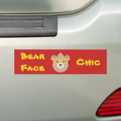 Bear Face Chic Autoaufkleber (Auf Auto)