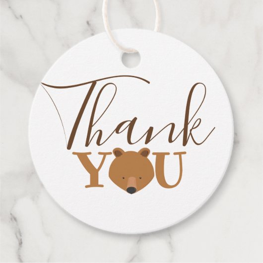 Bear Face Vielen Dank Geschenkanhänger (Vorderseite)