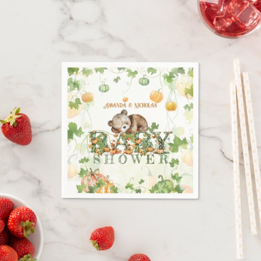 Bear Fall Baby Dusche Serviette (Beispiel)