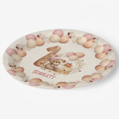 Bear Fall Beary 1. Geburtstag Girl Paper Teller (Schrägansicht)