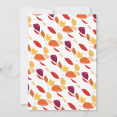 Bear Fall Pumpkin Baby Dusche Einladung (Rückseite)