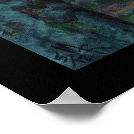 Bear Falls Art Print Poster (Ecke)