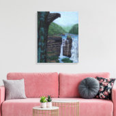 Bear Falls Wasserfall Malerei Leinwanddruck (Insitu (Wohnzimmer))