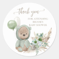Bear Favor Wait Green Boho Bear