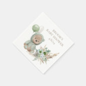 Bear Favor Wait Green Boho Bear Serviette (Ecke)