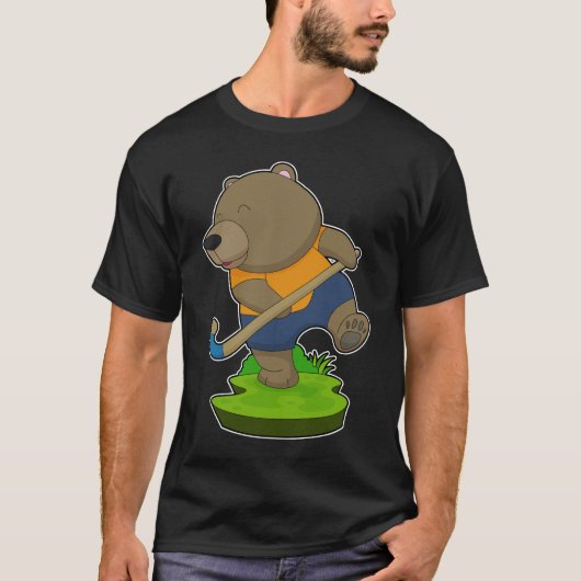 Bear Field Hockey Hockey-Stab T-Shirt (Vorderseite)