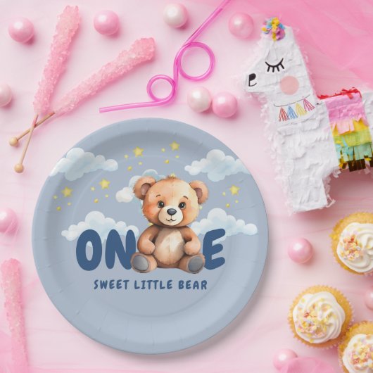 Bear First Birthday Paper Teller (Party)