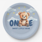 Bear First Birthday Paper Teller (Vorderseite)