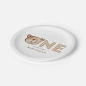 Bear First Birthday Teller (Schrägansicht)