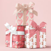 Bear First Birthday Wrapping Paper Sheets Geschenkpapier Set