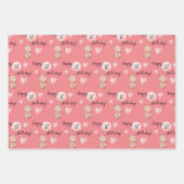 Bear First Birthday Wrapping Paper Sheets Geschenkpapier Set (Vorderseite)