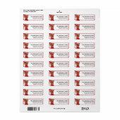 Bear First Valentine's Day Address Labels d1 (Vorne)