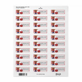 Bear First Valentine's Day Address Labels d3 (Vorne)