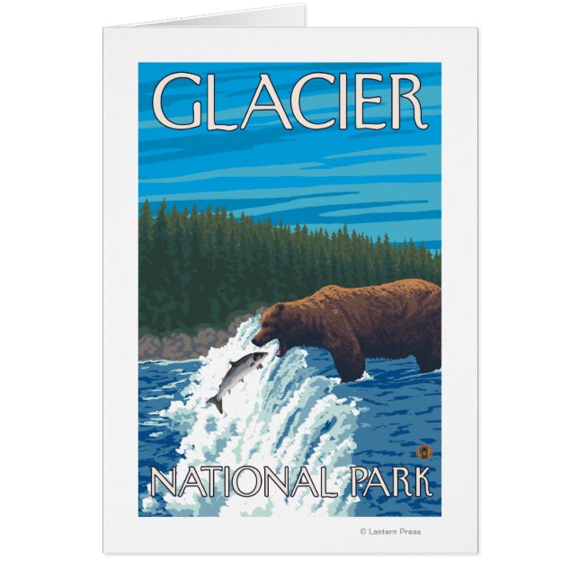 Bear Fishing in River - Glacier National Park, (Vorne)