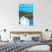 Bear Fishing in River - Glacier National Park, Leinwanddruck (Insitu (Schlafzimmer))