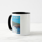 Bear Fishing in River - Glacier National Park, Tasse (Vorderseite Links)