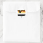 BEAR FLAG DRIPPING RUNDER AUFKLEBER (Tasche)