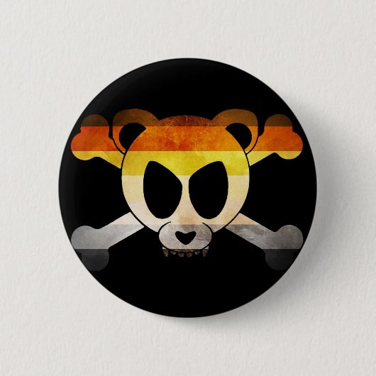 Bear Flag Skull (Gay Badge) Button (Vorderseite)