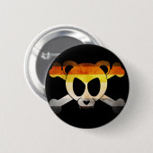 Bear Flag Skull (Gay Badge) Button (Vorne & Hinten)