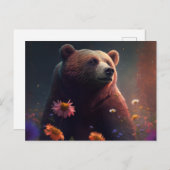 Bear-Fleur-Postkarten Postkarte (Vorne/Hinten)