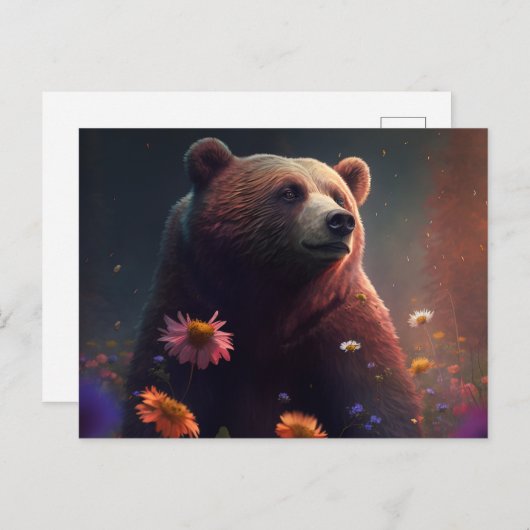 Bear-Fleur-Postkarten Postkarte (Vorne/Hinten)