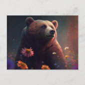 Bear-Fleur-Postkarten Postkarte (Vorderseite)
