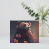 Bear-Fleur-Postkarten Postkarte (Stehend Vorderseite)