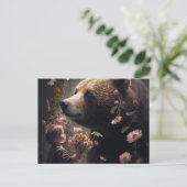 Bear-Fleur-Postkarten Postkarte (Stehend Vorderseite)
