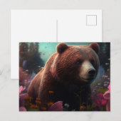 Bear-Fleur-Postkarten Postkarte (Vorne/Hinten)