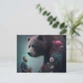 Bear-Fleur-Postkarten Postkarte (Stehend Vorderseite)
