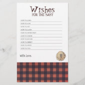 Bear Foot Print Lumberjack Themed Baby Showspiel (Vorderseite)