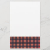 Bear Foot Print Lumberjack Themed Baby Showspiel (Rückseite)