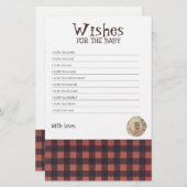 Bear Foot Print Lumberjack Themed Baby Showspiel (Vorne/Hinten)