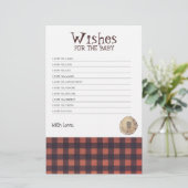 Bear Foot Print Lumberjack Themed Baby Showspiel (Stehend Vorderseite)