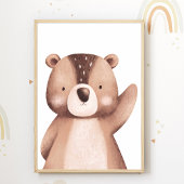 Bear Forest Animal Kinderzimmer Poster Kids Room D