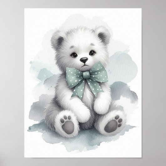 Bear Forest Kinderzimmer Wall Art Poster (Vorne)