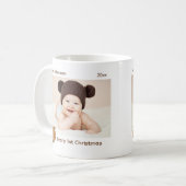 Bear Foto Baby First Christmas Kaffeetasse (Vorderseite Links)