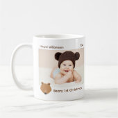 Bear Foto Baby First Christmas Kaffeetasse (Links)
