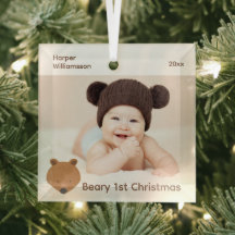 Bear Foto Baby First Christmas