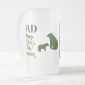 Bear Foto Message Happy Vathers Day Mattglas Bierglas (Vorderseite Links)