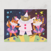 Bear, Fox und Tiger Pierrot Clown Postcard Postkarte (Vorderseite)