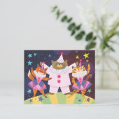 Bear, Fox und Tiger Pierrot Clown Postcard Postkarte (Stehend Vorderseite)