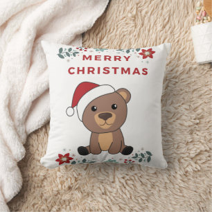 Bear Frohe Weihnachten Winter Tiere Bären Kissen