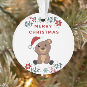 Bear Frohe Weihnachten Winter Tiere Bären Ornament