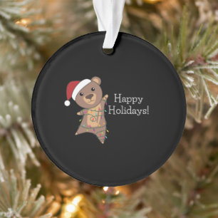 Bear Frohe Weihnachten Winter Tiere Bären Ornament