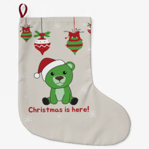 Bear Frohe Weihnachten Winter Tiere Bears große Ch Großer Weihnachtsstrumpf