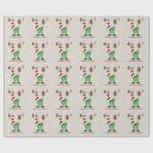 Bear Frohe Weihnachten Winter Tiere Bears Wrapping Geschenkpapier (Flach)