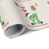 Bear Frohe Weihnachten Winter Tiere Bears Wrapping Geschenkpapier (Rolleneckpunkt)