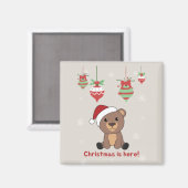 Bear Frohe Weihnachts Winter Tiere Bears Magnet (Vorderseite/Rückseite)